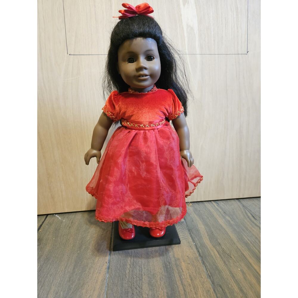 American Girl Berry Holiday Outfit COMPLETE HTF Bow Gold Tights Pleasant Company